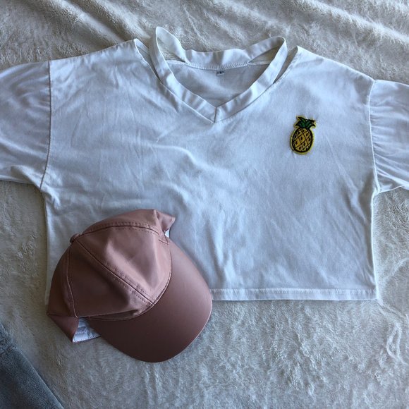 π3 for $15πCrop Top with Embroidered Pineapple - Picture 7 of 7